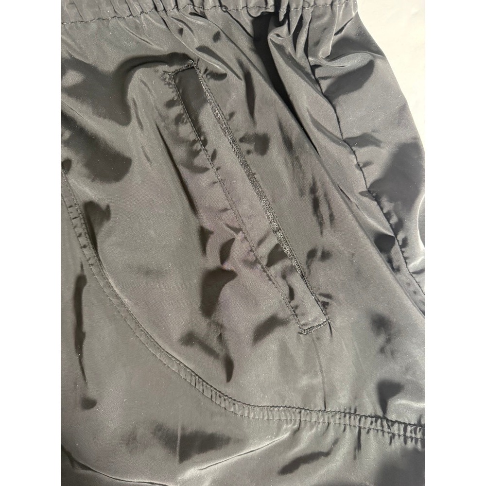 Athleta Womens Black Hooded Windbreaker Jacket Cinched Waist Full Zip Size Large - Picture 6 of 10